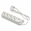 Multipresa 4 Posti Schuko con Interruttore e Cavo 1,5m Bianca