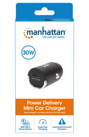 Mini caricabatteria da auto Power Delivery 30W