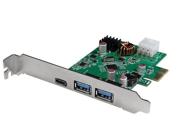 Scheda PCI Express USB 3.2 Gen1x1, 1x USB-C&trade PD 3.0 e 2x USB 3.0