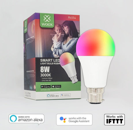 Lampadina LED B22 Smart Controllo Vocale Alexa, R4554 Classe F