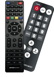 Decoder Ricevitore Digitale Terrestre DVB-T2 HEVC Main10 con doppio telecomando