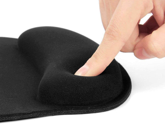 Tappetino con Cuscinetto Poggiapolso in Gel Nero