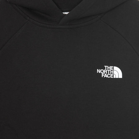 THE NORTH FACE Felpa Cappuccio Uomo Raglan Redbox Hoodie Black/white da uomo