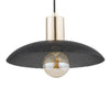 Sospensione Contemporanea Spirit 1 Luce In Acciaio Oro E Nero