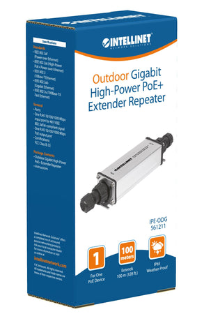 Extender Repeater PoE+ Gigabit High-Power per Esterno