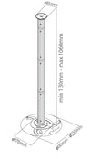 Staffa Universale per Proiettore 10kg a Soffitto