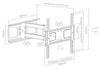 Supporto a Muro Universale Full-Motion per TV 32-55''
