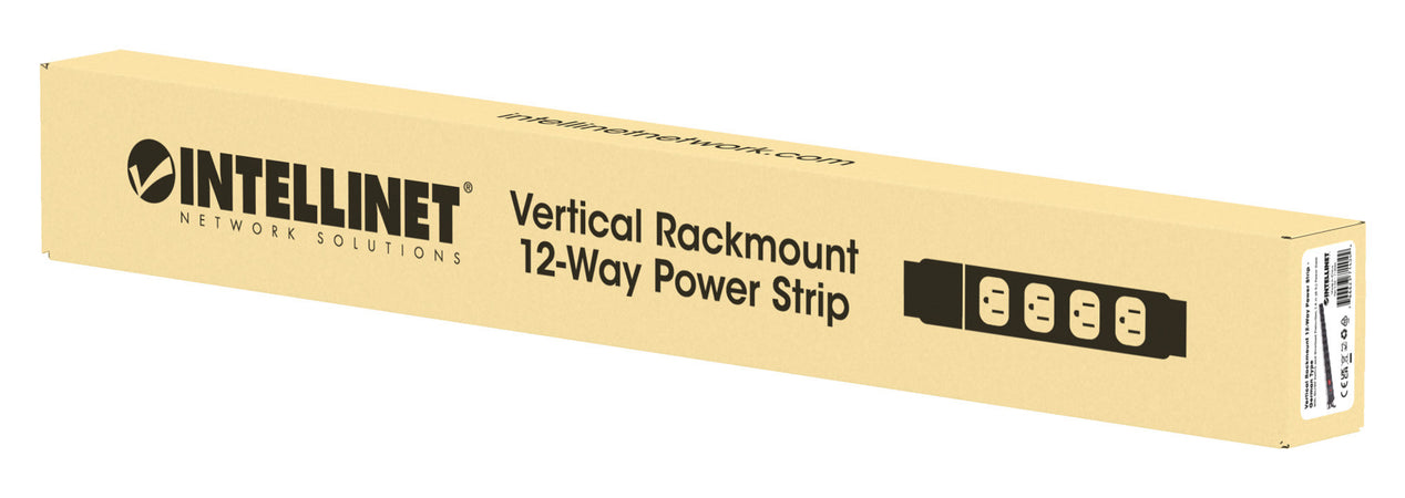 Multipresa Verticale per Rack 12 Posti Spina Schuko Angolata