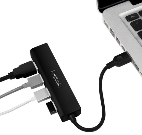 Hub USB3.0 4 Porte Nero