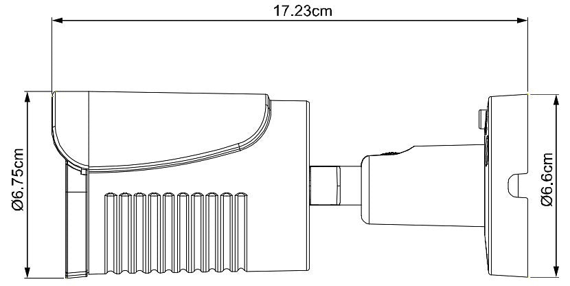 Telecamera CCTV IR 2MP da Soffitto Parete IP66, DGC1105YFT