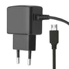 Caricatore con Cavo MicroUSB 2,4A Spina Europea 2 pin Nero
