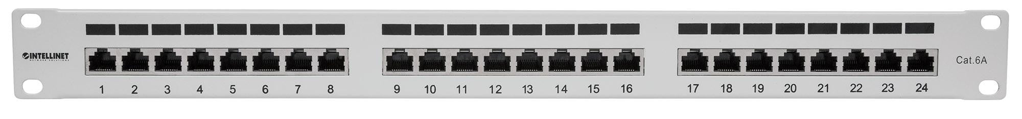 Pannello Patch FTP 24 porte 19'' Cat6a Grigio