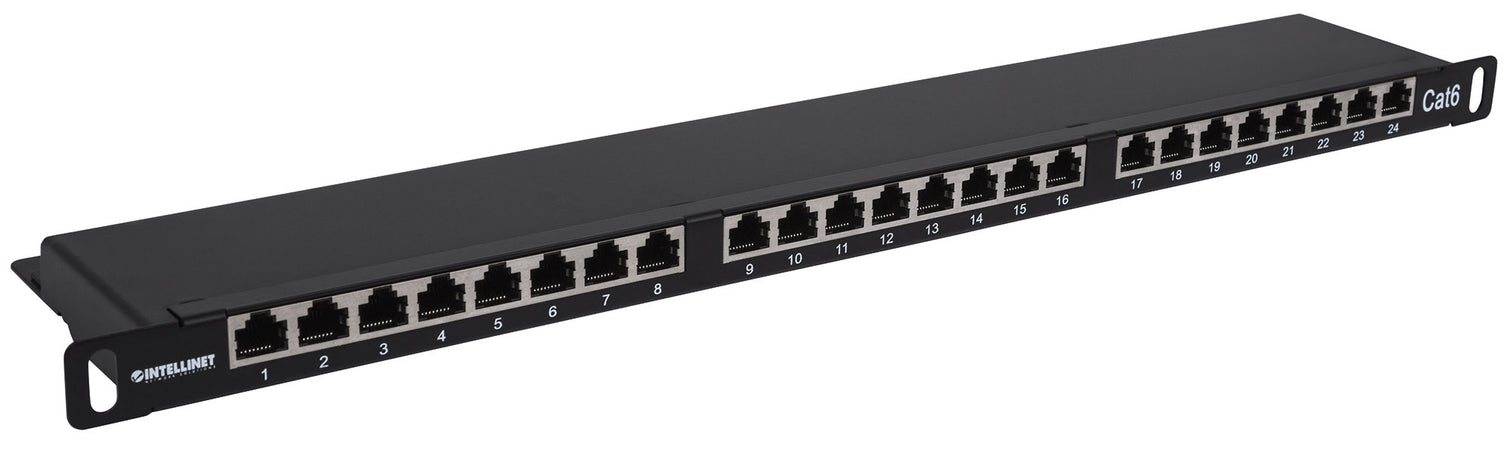 Pannello Patch 24 posti 19'' 0.5U Cat6 FTP Nero