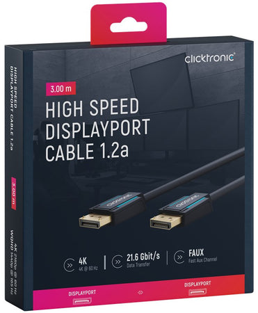 Cavo Audio/Video DisplayPort M/M 3 metri Alta Qualit&agrave