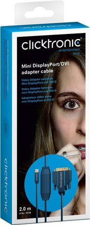Cavo Mini DisplayPort (Thunderbolt) a DVI-D 24+1 2m Alta Qualit&agrave