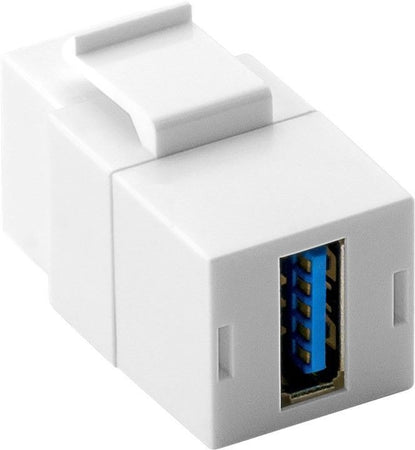 Adattatore Keystone 2x USB 3.0 A Femmina Bianco