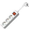 Multipresa 3 Posti Schuko con Interruttore e Cavo 3 metri
