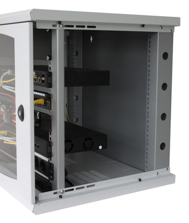 Armadio Rack 19'' a muro 13 unit&agrave sezione unica prof. 500mm Nero