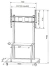 Supporto a Pavimento con Mensola per TV LCD/LED/Plasma 55-100''
