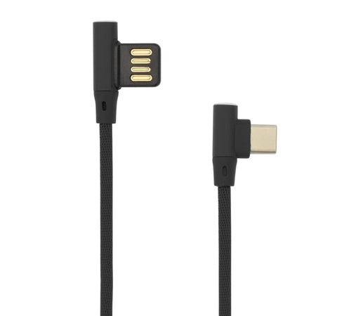 Cavo USB Angolato 90&deg USB A/USB-C 1.5m Nero