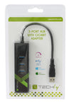 Adattatore Convertitore USB3.0 Ethernet Gigabit con Hub 3 porte