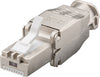 Plug RJ45 Cat.6A Schermato STP Tooless con fermacavo