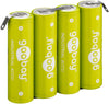 Batterie ricaricabili NiMH 4xAA HR6 2100 mAh 4.8V a saldare