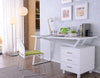Scrivania per Computer con Tre Cassetti Bianco opaco effetto legno