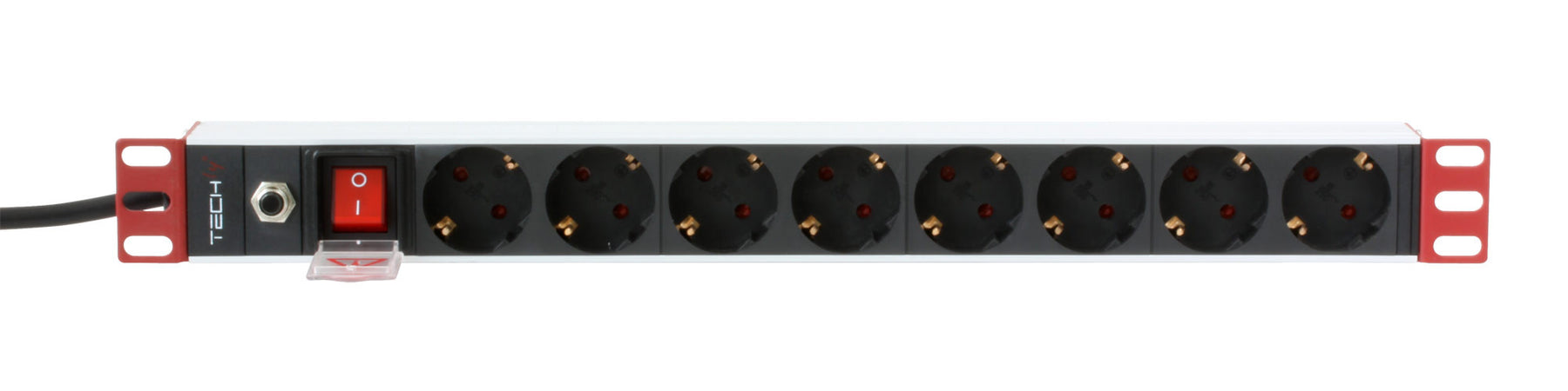 Multipresa 8 Posti da Rack 19'' Spina Schuko Angolata 1U