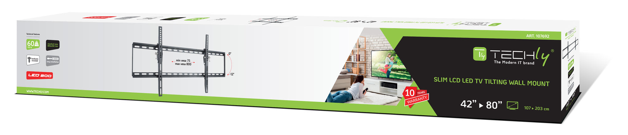 Staffa a Muro Inclinabile TV LED LCD 42-80''