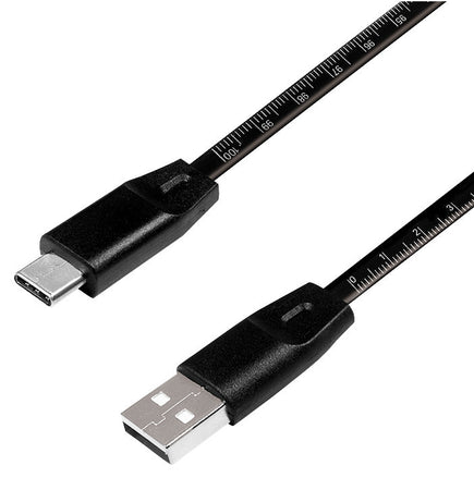 Cavo SuperSpeed USB-C&trade Maschio/USB-A Maschio con Misuratore 1m Nero
