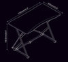 Scrivania Gaming Ergonomica Tavolo da Gioco per PC 110 cm Nero