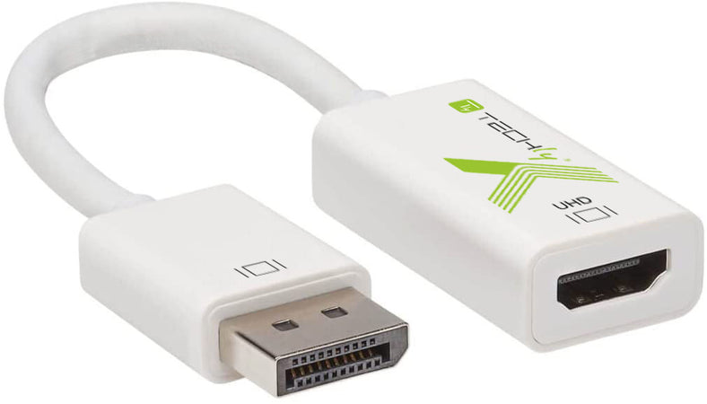 Adattatore Attivo Displayport 1.2 Maschio HDMI Femmina 4K 60Hz 15 cm Bianco