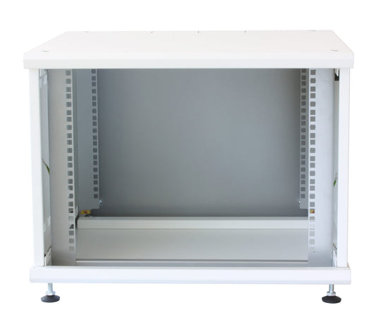 Armadio Rack 19'' ideale per Accumulatori Fotovoltaico 8U P600mm Bianco