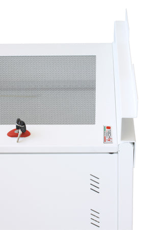 Armadio Rack 19'' ideale per Accumulatori Fotovoltaico 8U P600mm Bianco