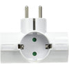 Adattatore Triplo Schuko Spina 2P+T 3 Prese 16A Bianco