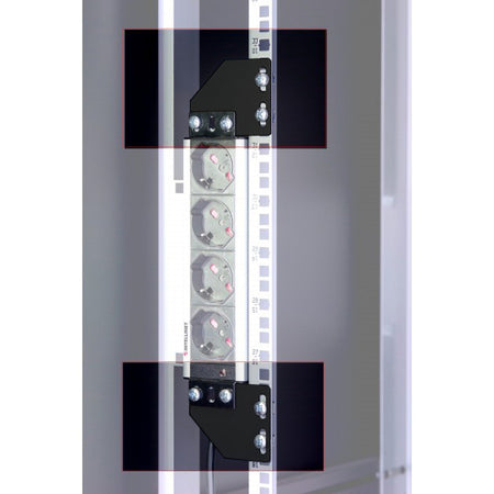 Staffe per Montaggio Verticale su Montanti Rack Nero