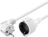 Cavo Alimentazione Schuko Maschio Angolato / Femmina 5m Bianco