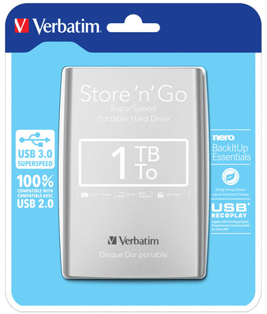 Disco rigido portatile da 1 TB Argento