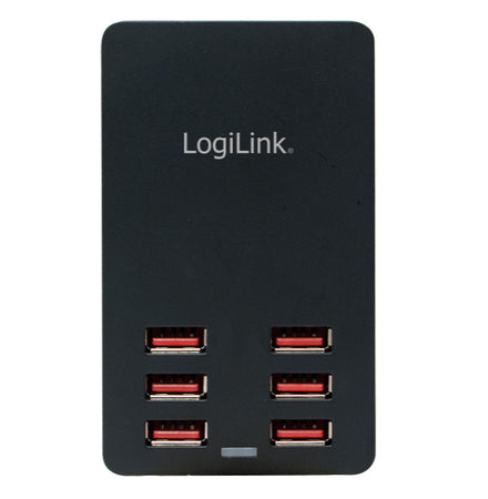 Caricatore da Tavolo a 6 porte USB 32W Nero