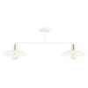 Plafoniera Contemporanea Spirit 2 Luci In Acciaio Oro E Bianco