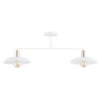 Plafoniera Contemporanea Spirit 2 Luci In Acciaio Oro E Bianco