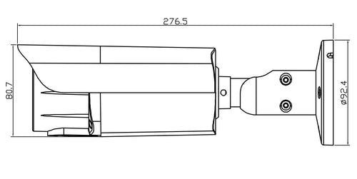 Telecamera IP Motorizzata Bullet IR H.265 da 5MP IP67 Rilevamento Basato su AI, DGM5545GCAT