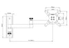 Supporto a muro per TV LED LCD 13-30'' inclinabile 3 snodi nero