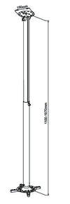 Supporto a soffitto profess. per proiettori estensione 110 - 197 cm