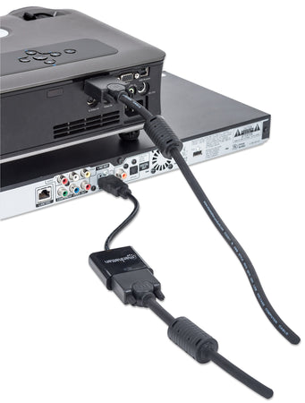 Cavo Convertitore HDMI a VGA con MicroUsb 30cm Nero