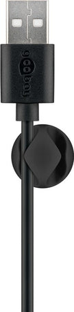 Set 6 Fermacavo da Scrivania a due posti Nero