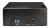 Docking Station USB3.0 Doppio Slot HDD/SSD SATA da 2.5''/3.5'' Nero