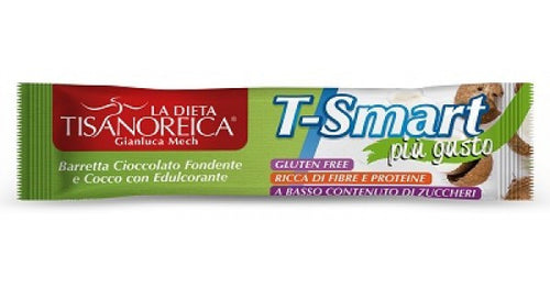 Tisanoreica t-smart barretta al cioccolato fondente e cocco 35g