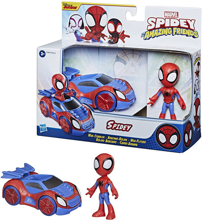 Hasbro Spidey e i Suoi Fantastici Amici - Spidey e Web-Crawler, action figure e veicolo, per bambini dai 3 anni in su